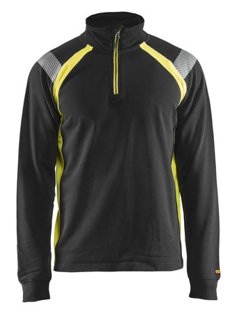 BLAKLADER SWEATSHIRT HALVE RITS VISIBLE